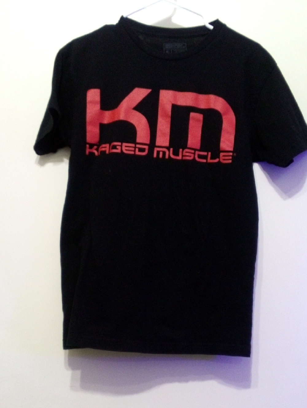 Black Short Sleeve Tee with Red Logo
